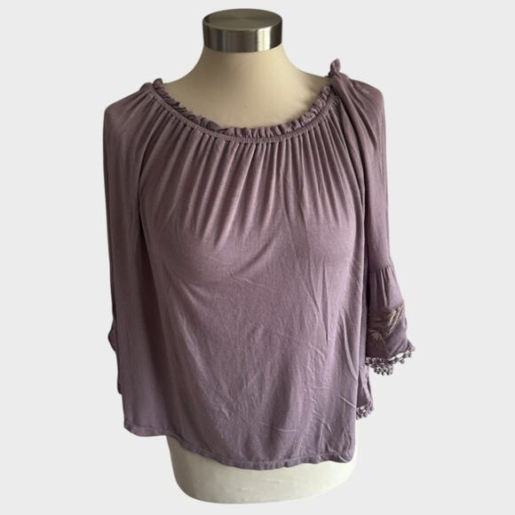 Taylor & Sage XS Light Purple Off Shoulder Top - Picture 3 of 11